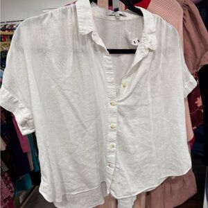 Madewell White Button-Down Shirt